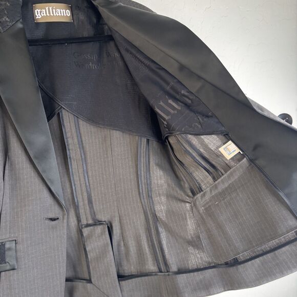 John Galliano Vintage Wool Lace Skirt Suit Set - Picture 11 of 12